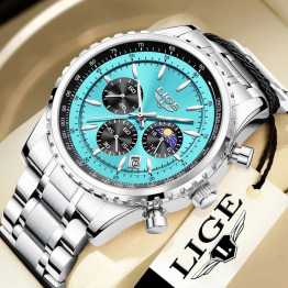 LIGE Luxury New Qutaz watchs 2024