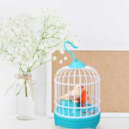 Mini Bird with Cage Voice Control Electronic Toys for Children
