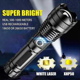 Original Super Bright Rechargeable Waterproof Powerful USB Torch Light