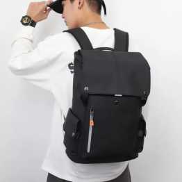 PU Leather Waterproof Men’s Laptop Business Urban Backpack USB Charging