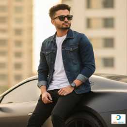 Raw Contrast Denim Jacket